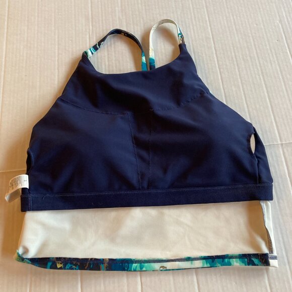 Old Navy Active Powersoft Workout Yoga Bra Top Metallic Large - Picture 4 of 6